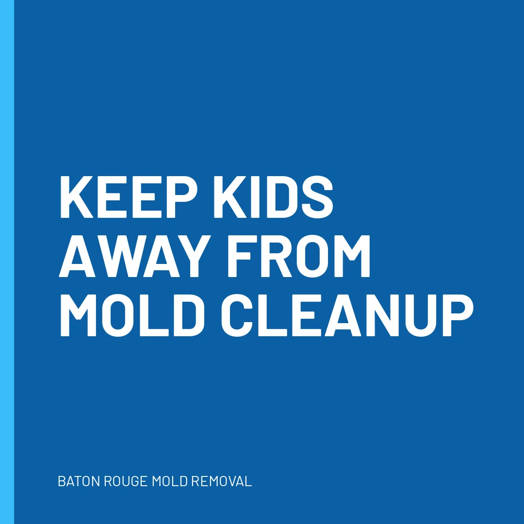 Keep kids away from mold cleanup